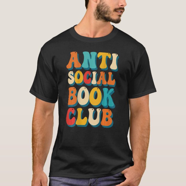 Camiseta Lectores del club de libros antisociales retro (Anverso)