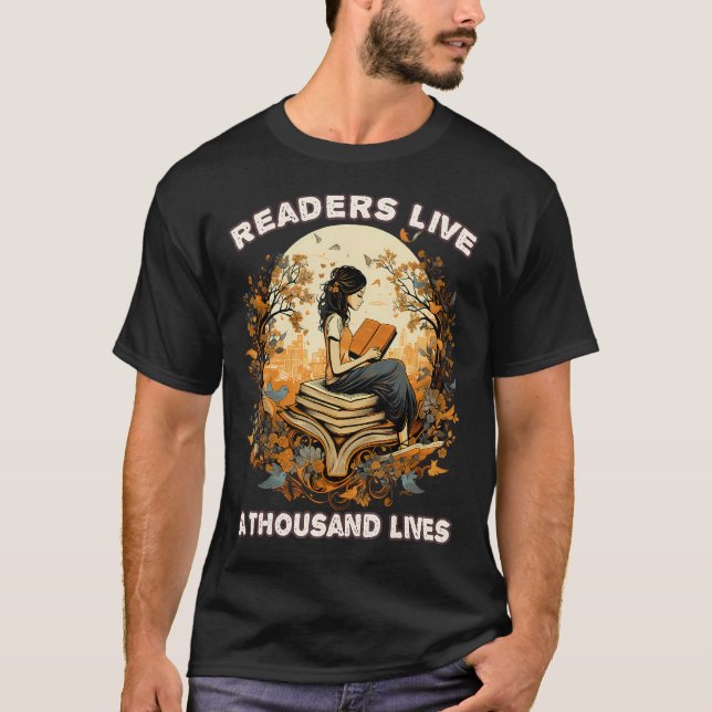 Camiseta Lectores viven un libro de mil vidas (Anverso)
