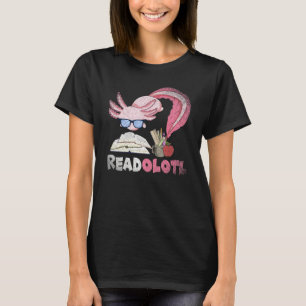 Camiseta Lectura Animal Anfibio Bookworm Readolotl Axolot