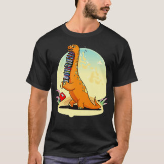 Camiseta Lectura bibliotecaria de biblioteca de dinosaurios