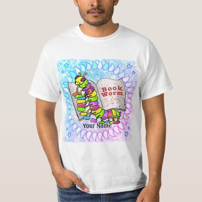 Camiseta Lectura de gusanos de libro (Anverso)