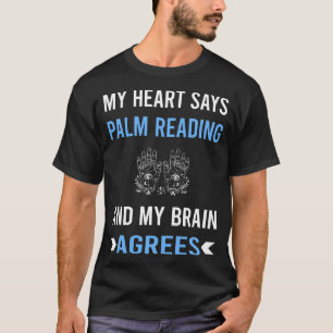 Camiseta Lectura de la palma del corazón, adivinación