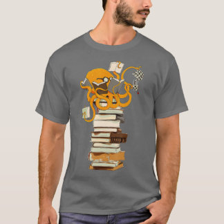 Camiseta Lectura de Octopus, té, café y regalos de libros