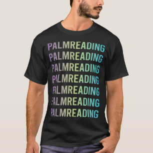 Camiseta Lectura de palma azul morada Lector de adivinación