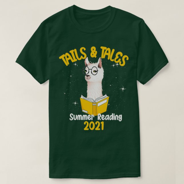 Camiseta Lectura de verano de Tails Tales 2021 Llama 1 (Diseño del anverso)