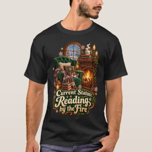 Camiseta Lectura del estado actual junto al fuego en invier