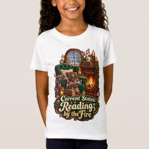 Camiseta Lectura del estado actual junto al fuego en invier