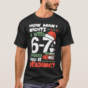 Camiseta Lectura Divertida 67 Meme Libro de Navidad Engliea
