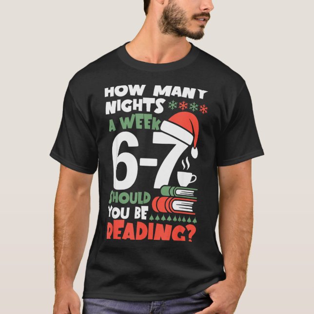 Camiseta Lectura Divertida 67 Meme Libro de Navidad Engliea (Anverso)