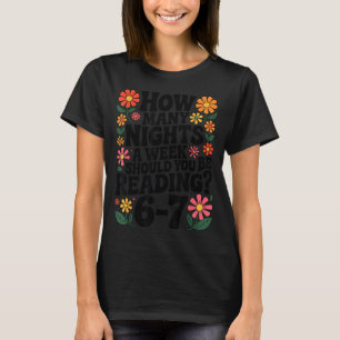 Camiseta Lectura Divertida 6 7 Seis Siete Meme Libro de Ing
