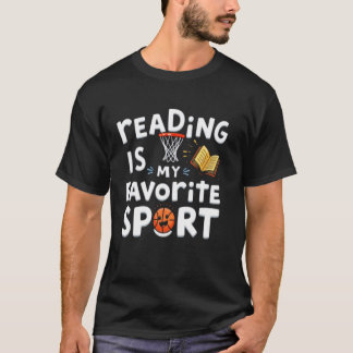 Camiseta Lectura Divertida Es Mi Deporte Favorito Baloncest