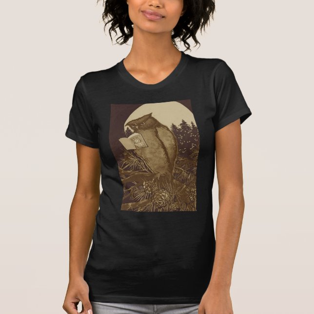 Camiseta Lecturas de búho por Moonlight (Anverso)