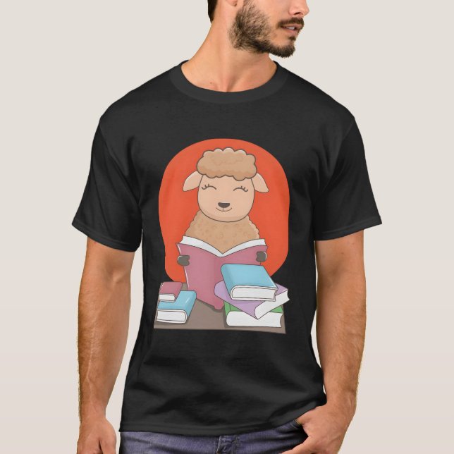 Camiseta Lecturas de cordero libros de literatura Oveja de  (Anverso)