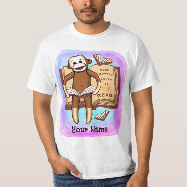 Camiseta Lecturas de mono de sock (Anverso)