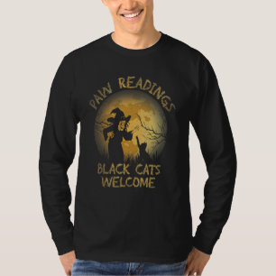 Camiseta Lecturas de patas Gatos negros bienvenidos Disfraz