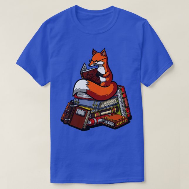 Camiseta Lecturas en libros de Fox de mujeres bibliotecaria (Diseño del anverso)