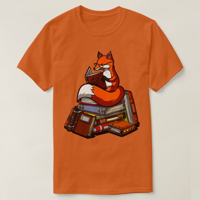 Camiseta Lecturas en libros de Fox de mujeres bibliotecaria (Diseño del anverso)