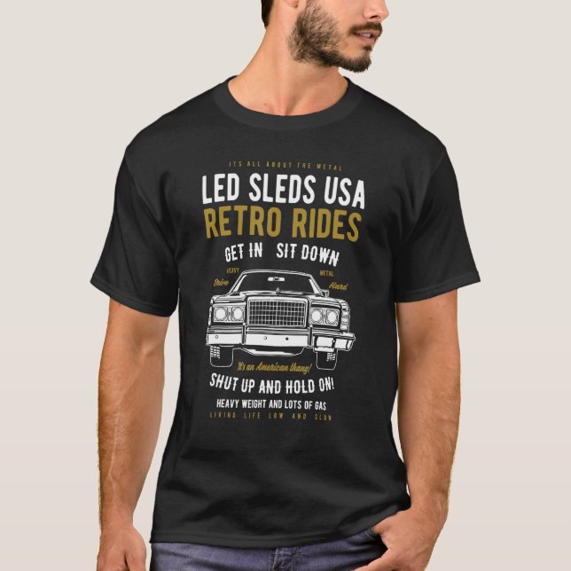 Camiseta Led Sleds Automotive Nostalgia Retro Car 14 (Anverso)