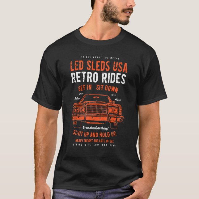 Camiseta Led Sleds Nostalgia Automotiva Dolor Retro Ca (Anverso)
