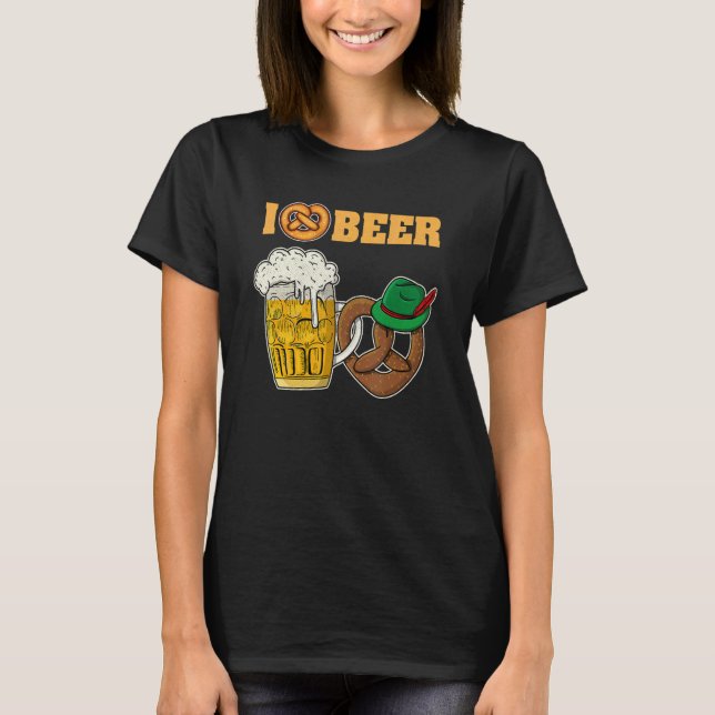 Camiseta Lederhosen Dirndl Beer Beer Mug Volksfest Bavaria (Anverso)