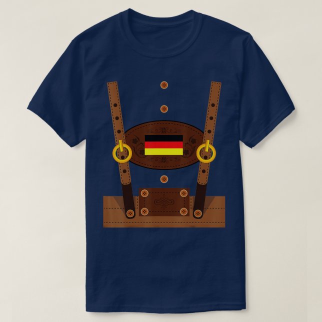 Camiseta Lederhosen  Funny Oktoberfest Germany Costume  (Diseño del anverso)