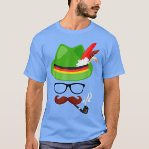Camiseta Lederhosen Oktoberfest Face Alemán Glasses Hallowe