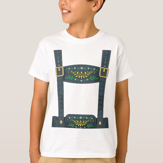 Camiseta Lederhosen Oktoberfest Festival Alemán Vestido (Anverso)