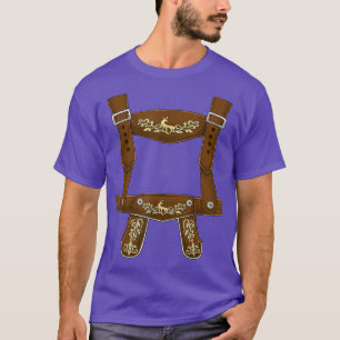 Camiseta Lederhosen Suspendedores Oktoberfest Costume bávar