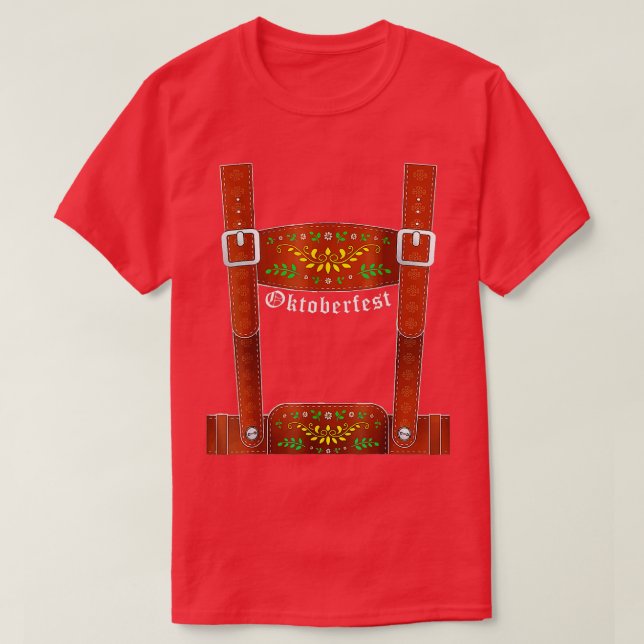 Camiseta Lederhosen Suspender Oktoberfest Halloween Bavari (Diseño del anverso)