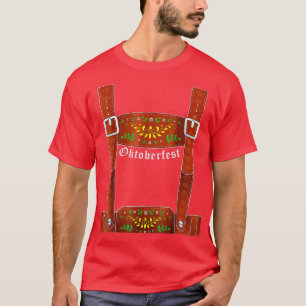 Camiseta Lederhosen Suspender Oktoberfest Halloween Bavari