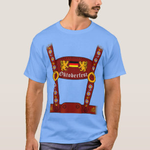 Camiseta Lederhosen Suspender Oktoberfest Halloween Bavari