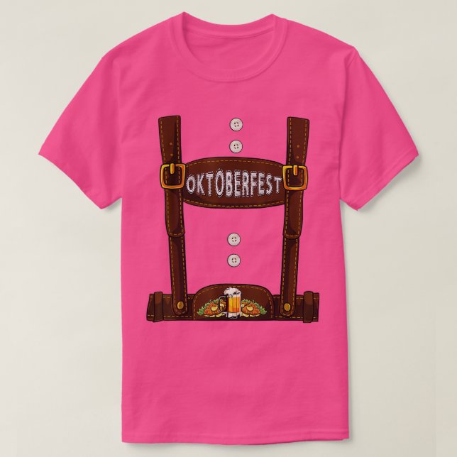Camiseta Lederhosen Suspenders Oktoberfest Bavarian Bier Mu (Diseño del anverso)