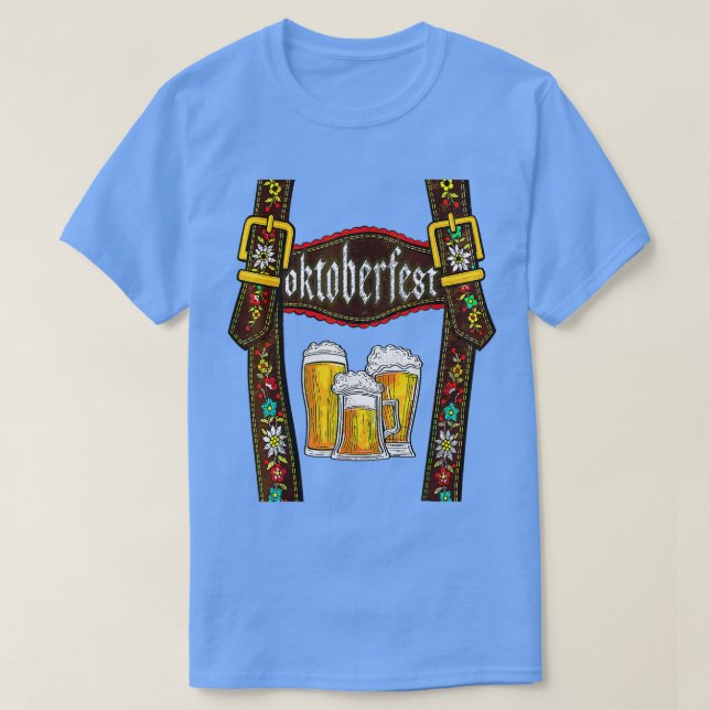Camiseta Lederhosen Suspenders Oktoberfest Bavarian Munich (Diseño del anverso)