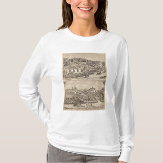 Camiseta Ledgeside y cañada Dale, granjas y residencias