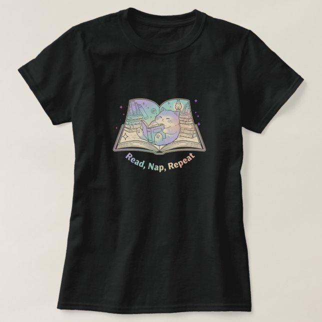 CAMISETA LEE, DORMIR, REPETIR (Diseño del anverso)