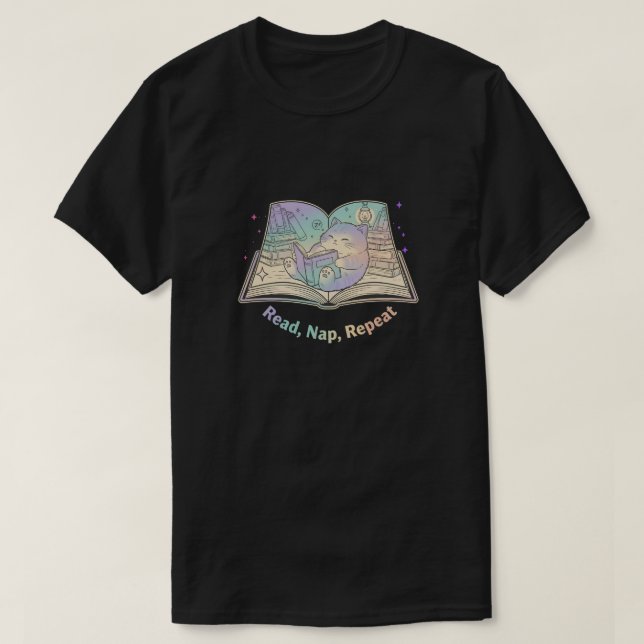 CAMISETA LEE, DORMITA, REPITE (Diseño del anverso)