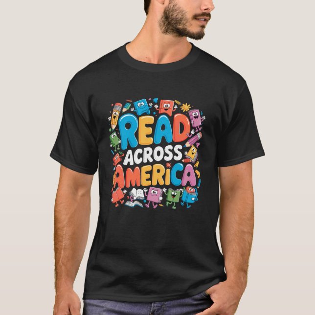 Camiseta Lee libros de Tee America lector leyendo Teac (Anverso)