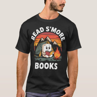 Camiseta Lee Más Libros Cute Campfire Lectura Amante de los