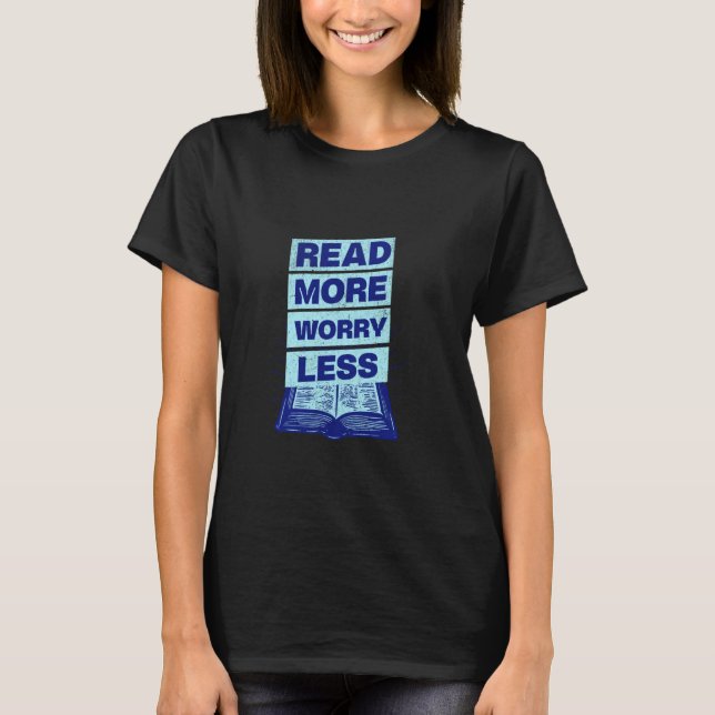 Camiseta Lee Más Preocupa Menos Biblioteca Lectora Gusano d (Anverso)