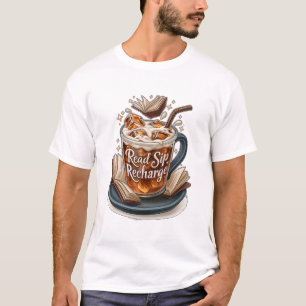 Camiseta Lee Recarga Café Helado Y Libros