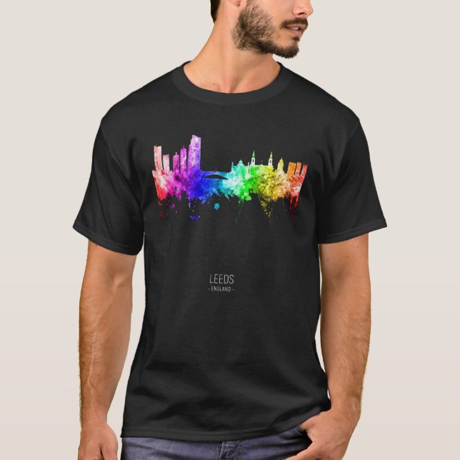 Camiseta Leeds England Skyline Skyscrapers (Anverso)