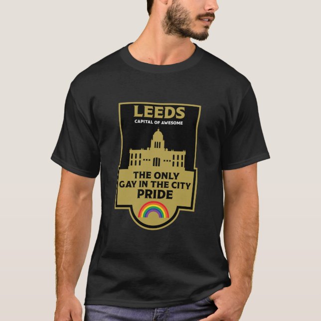 Camiseta Leeds Gay Pride - Leeds England LGBT - (Anverso)
