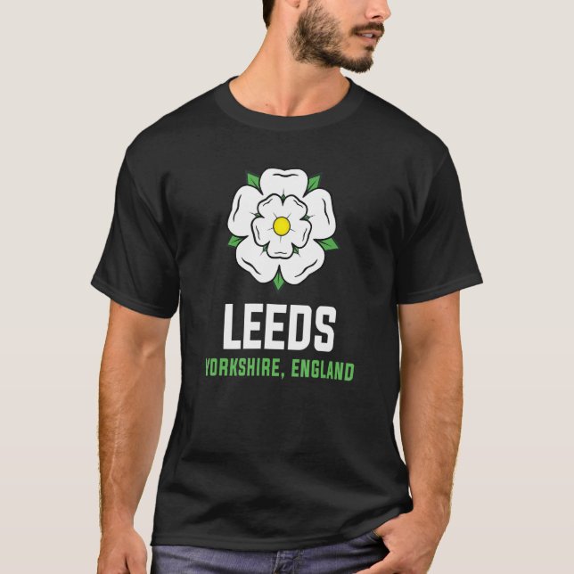 Camiseta Leeds Yorkshire Idea De Bandera Rosa Para Mujeres  (Anverso)