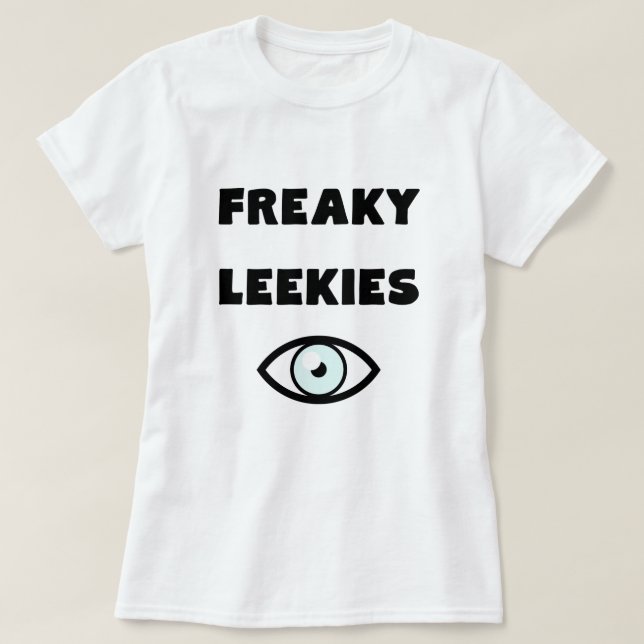 Camiseta Leekies extraño - ojo blanco (Diseño del anverso)