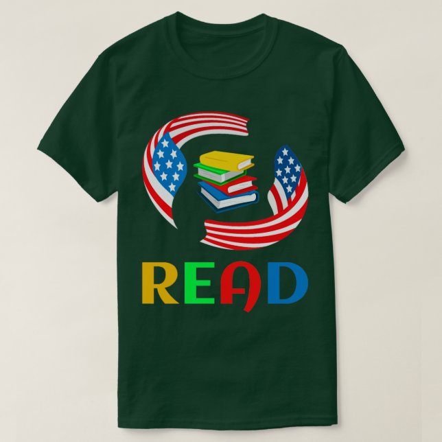 Camiseta Leer a través de Estados Unidos (Diseño del anverso)