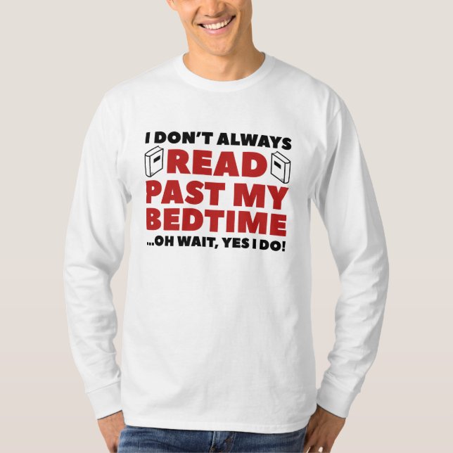 Camiseta Leer después de mi hora de acostarme (Anverso)
