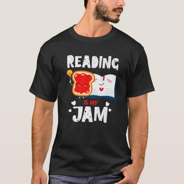 Camiseta Leer divertida es mi Jam T Teacher Book Nerds (Anverso)