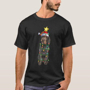 Camiseta Leer el árbol de navidad Santa German Cableado pun