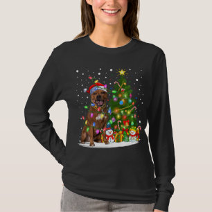Camiseta Leer el árbol de navidad Staffordshire Bull Terrie