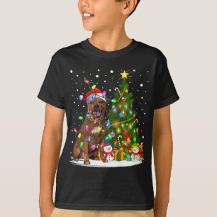 Camiseta Leer el árbol de navidad Staffordshire Bull Terrie